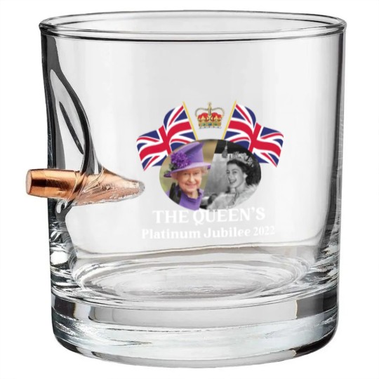 Discover Queen Elizabeth II Platinum Jubilee 2022 CELIBRATION  Emblem Bullet Whiskey Glasses  Union Jack Bullet Whiskey Glasses The Queen's Bullet Whiskey Glasses