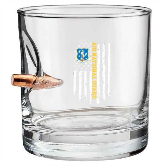Discover Air National Guard American Flag Gift Bullet Whiskey Glasses Bullet Whiskey Glasses