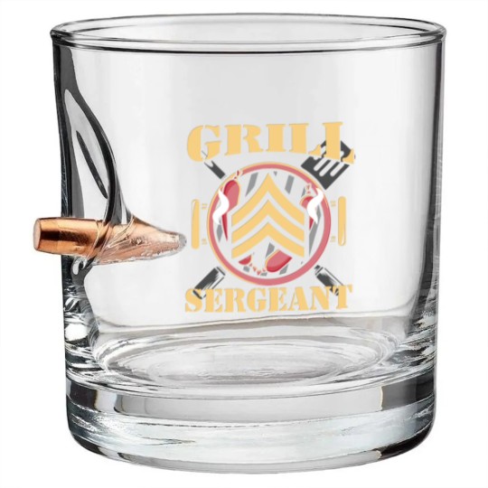 Discover Grill Sergeant - Funny BBQ Design Bullet Whiskey Glasses