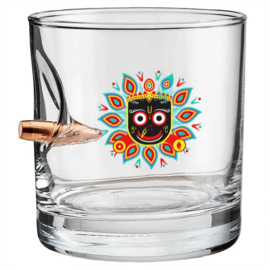 Discover Jai Jagannath hare rama hare krishna Bullet Whiskey Glasses