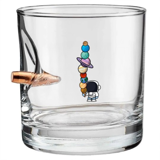 Discover Astronaut Ice Cream Eating Planet Bullet Whiskey Glasses