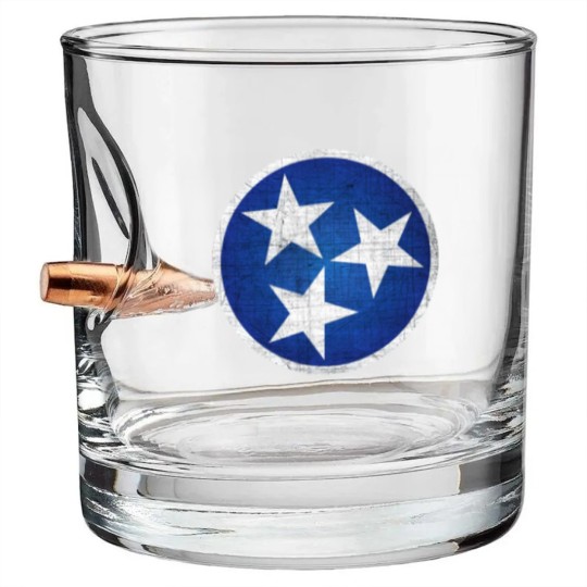 Discover Tennesse State Flag Bullet Whiskey Glasses