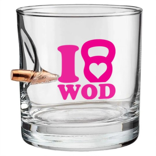 Discover I Love WOD (CrossFit) Bullet Whiskey Glasses