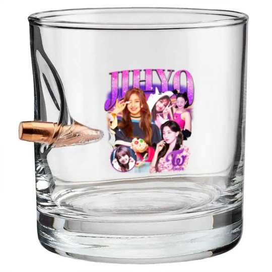 Discover Twice Jihyo Retro Bootleg Bullet Whiskey Glasses - Twice Bullet Whiskey Glasses - Kpop Bullet Whiskey Glasses - Kpop Merch