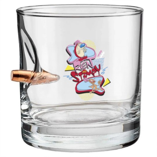 Discover Ren And Stimpy Nineties Bullet Whiskey Glasses