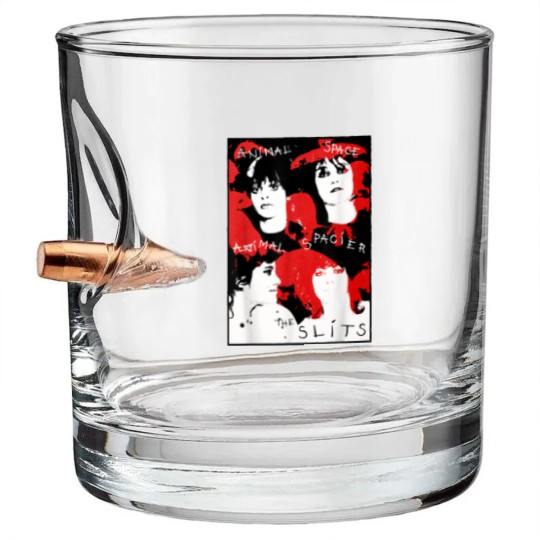Discover the slits band punk rock distressed colorful grungy vintage Bullet Whiskey Glasses