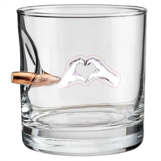 Discover Two hands making a heart Bullet Whiskey Glasses