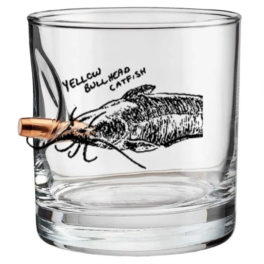 Discover Yellow bullhead catfish Bullet Whiskey Glasses