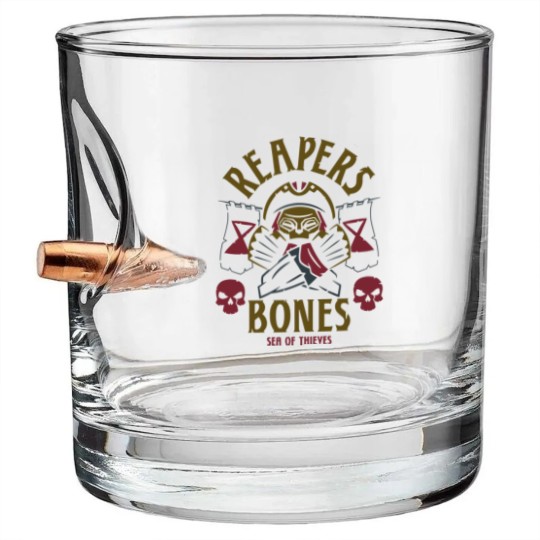 Discover Reapers Bones Sea of Thieves Design Bullet Whiskey Glasses