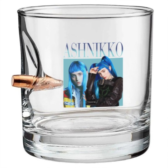 Discover Ashnikko Bullet Whiskey Glasses American Singer Pop Hip Hop Vintage Bullet Whiskey Glasses