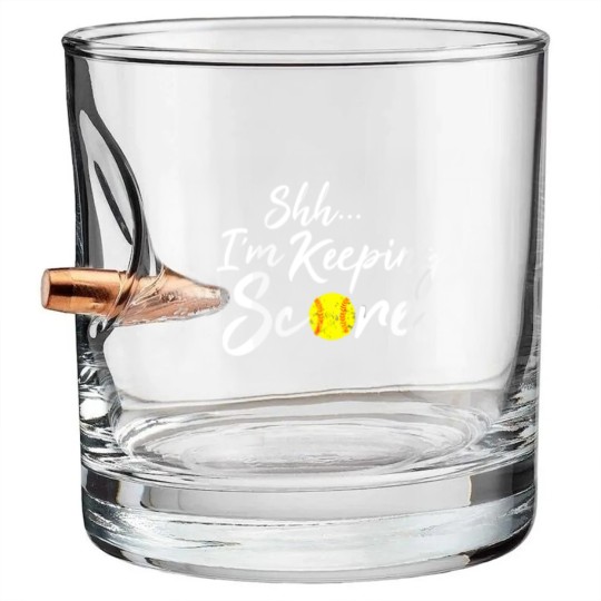 Discover Scorekeeper Softball Team Scorebook Keeper Gift Te Bullet Whiskey Glasses