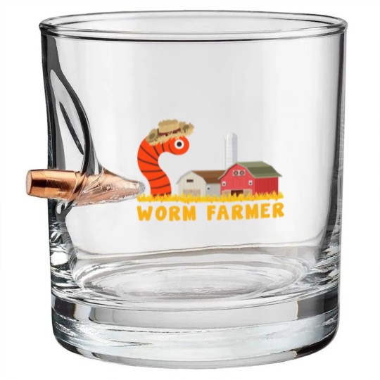 Discover Worm farmer - vermicomposting worm farmer Bullet Whiskey Glasses