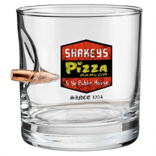 Discover Pizza Bullet Whiskey Glasses, Shakeys (vintage) Essential Bullet Whiskey Glasses, Shakeys Pizza Unisex Heavy Cotton Bullet Whiskey Glasses