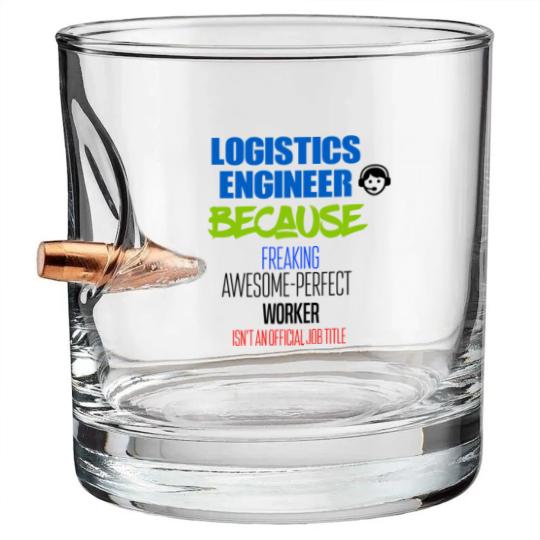 Discover Logistics Engineer Bullet Whiskey Glasses