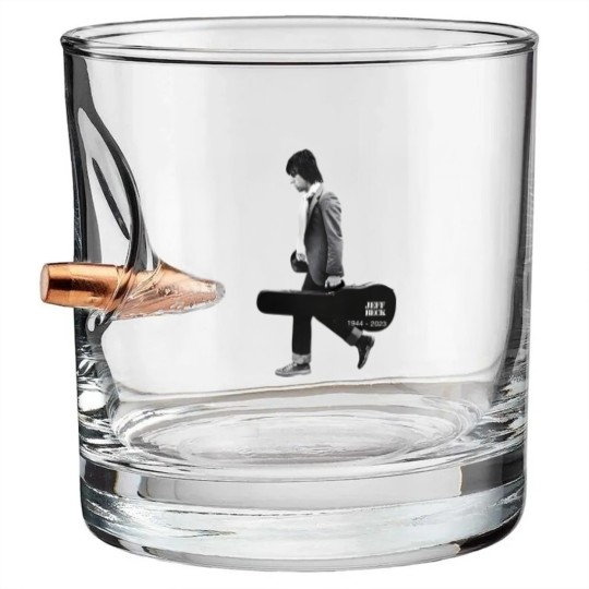 Discover RIP Jeff Beck 1944 - 2023 Bullet Whiskey Glasses