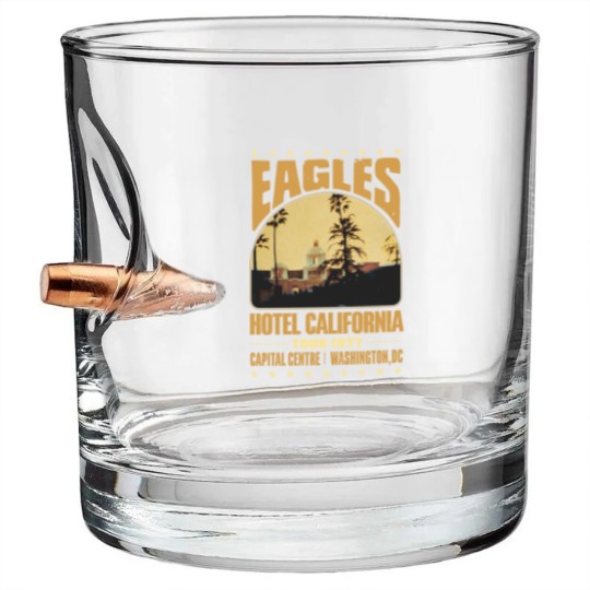 Discover Eagles Hotel California Bullet Whiskey Glasses