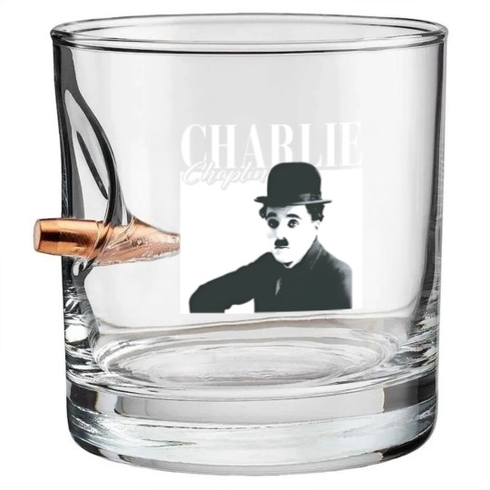 Discover Charlie Chaplin Bullet Whiskey Glasses, The Tramp Fan Bullet Whiskey Glasses, Charles Spencer Chaplin Vintage 90s Bullet Whiskey Glasses