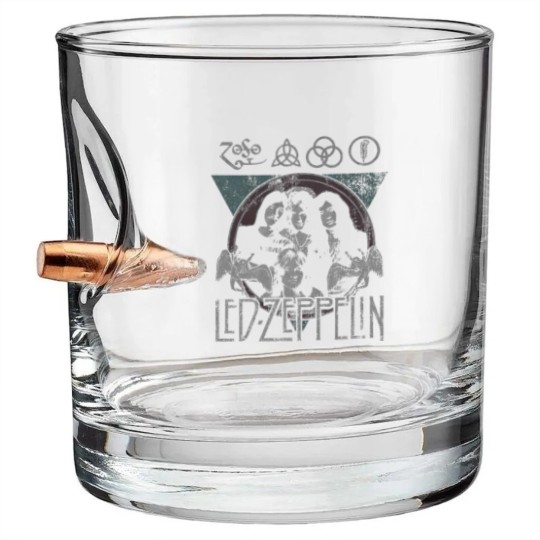 Discover LE.D ZE.PP.ELIN Rock n' Roll Bullet Whiskey Glasses, Rock n' Roll Bullet Whiskey Glasses, Old School Rock Bullet Whiskey Glasses