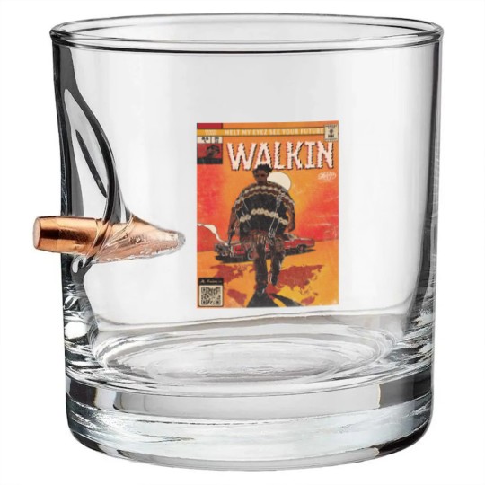 Discover Denzel Curry Walkin Bullet Whiskey Glasses Vintage Hip Hop 90s Retro Graphic Bullet Whiskey Glasses