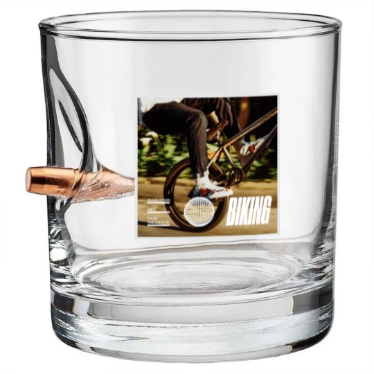 Discover Biking Frank Ocean Jay-Z Tyler The Creator Song Graphic Bullet Whiskey Glasses Bullet Whiskey Glasses