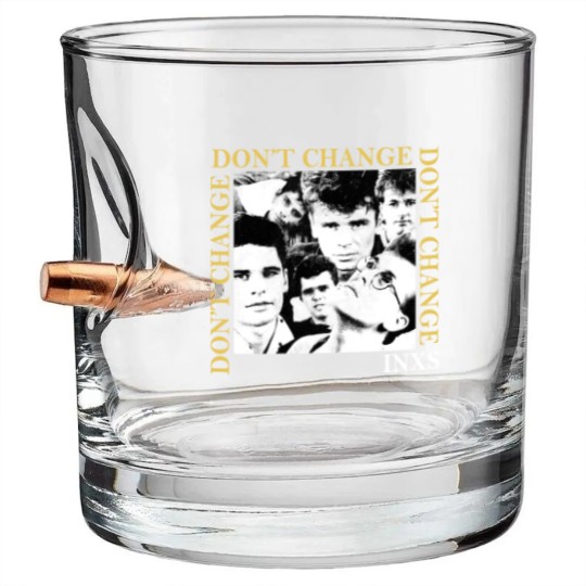 Discover Vintage INXS Dont Change Bullet Whiskey Glasses, 1990s X Tour Vintage Concert