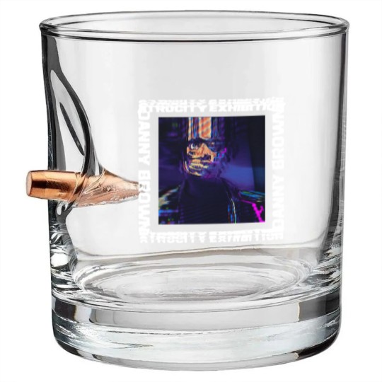 Discover Atrocity Exhibition Danny Brown Album Cover Bullet Whiskey Glasses | Danny Brown Hip Hop Bullet Whiskey Glasses