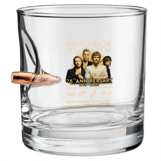 Discover 28 Years Of Matchbox Twenty Band Bullet Whiskey Glasses