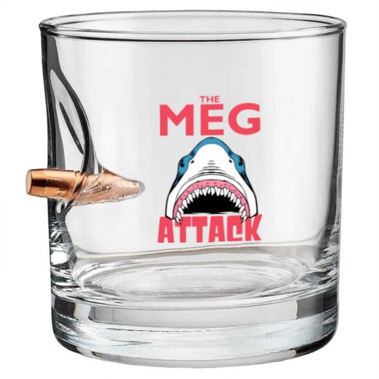 Discover the meg attack shark Bullet Whiskey Glasses Bullet Whiskey Glasses