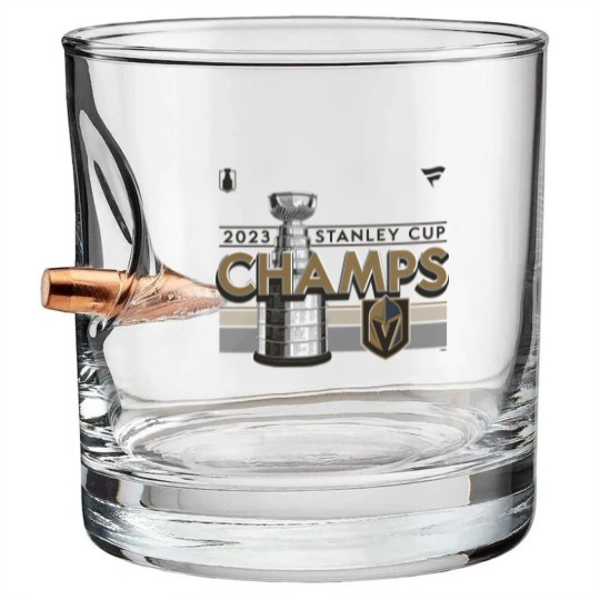 Discover Las Vegas hockey team Fanatics 2023 Golden Knights Bullet Whiskey Glasses Gift For Fans