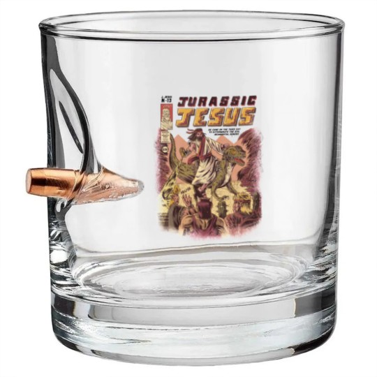 Discover JURASSIC JESUS Bullet Whiskey Glasses