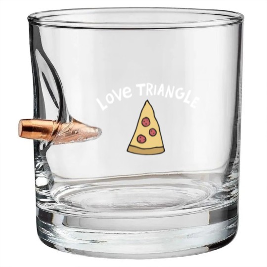 Discover Love Triangle Pizza Crusher Bullet Whiskey Glasses