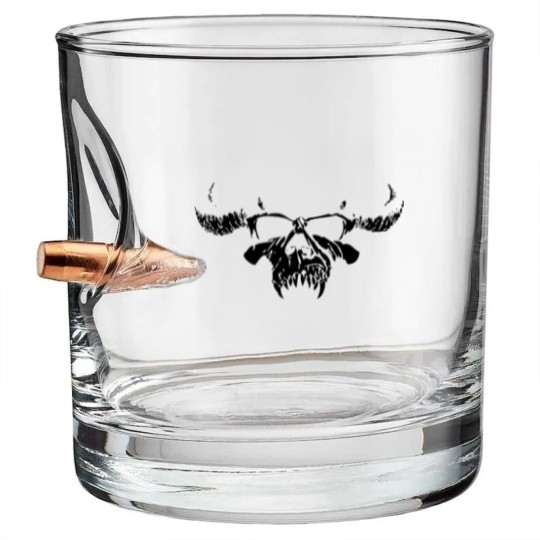Discover Danzigs Skull Bone Heavy Metal Rock Band Legend Bullet Whiskey Glasses