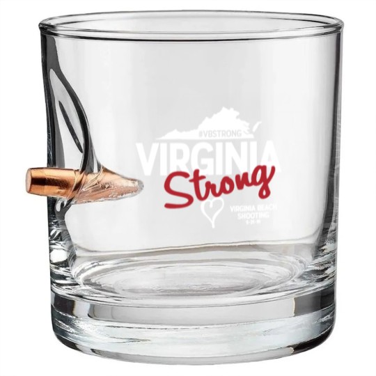 Discover Virginia Beach Strong Bullet Whiskey Glasses