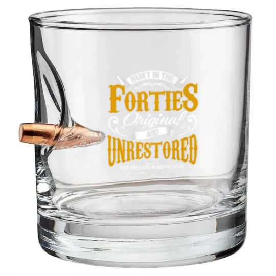 Discover Built In The 40S Forties Vintage Classic Funny 80T Bullet Whiskey Glasses