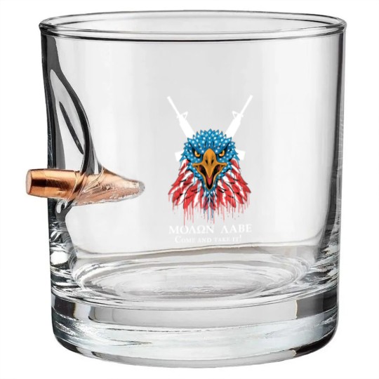 Discover Molon Labe, Come and take it - Molon Labe Come And Take - Bullet Whiskey Glasses
