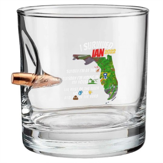 Discover I Survived Hurricane Ian Bullet Whiskey Glasses