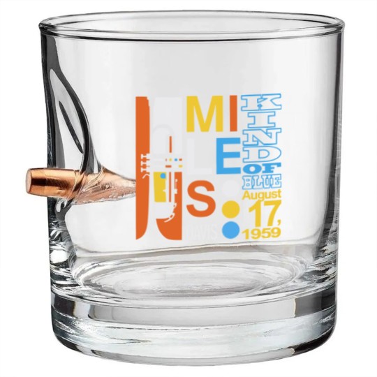 Discover Miles Davis Kind Of Blue Bullet Whiskey Glasses - John Coltrane - Blue Note Records