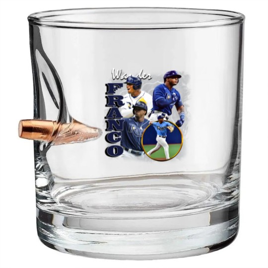 Discover Wander Franco Bullet Whiskey Glasses, Baseball Bullet Whiskey Glasses, Classic 90s Graphic Bullet Whiskey Glasses