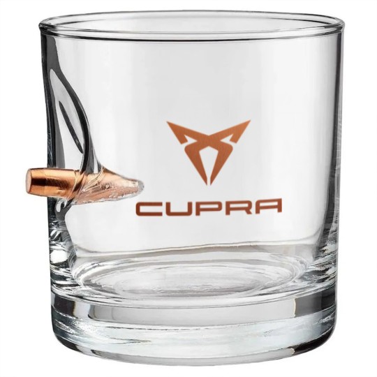 Discover Cupra Sport Car Logo Bullet Whiskey Glasses