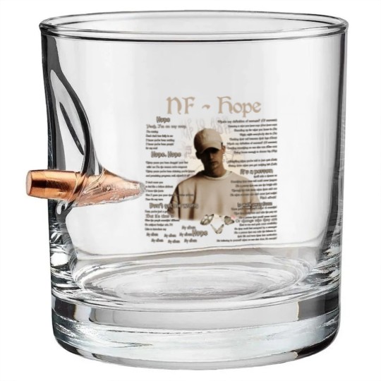 Discover NF Hope Rap Bullet Whiskey Glasses, NF Hope Vintage Retro 90s Graphic Bullet Whiskey Glasses