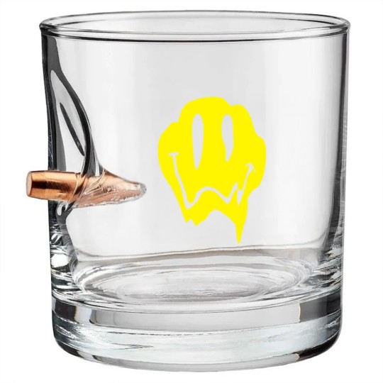 Discover Melting Acid Smiley Face Bullet Whiskey Glasses