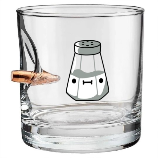 Discover Salt shaker with Bullet Whiskey Glasses