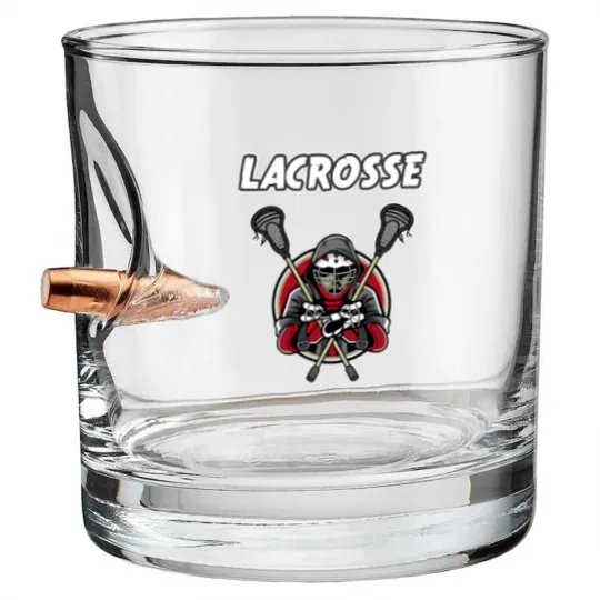 Discover lacrosse athlete la crosse gift Bullet Whiskey Glasses