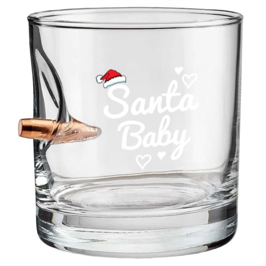 Discover Santa Baby saying Bullet Whiskey Glasses