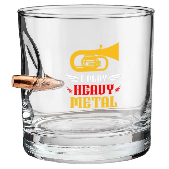 Discover I Play Heavy Metal Tuba Player Wind Instruments Bullet Whiskey Glasses