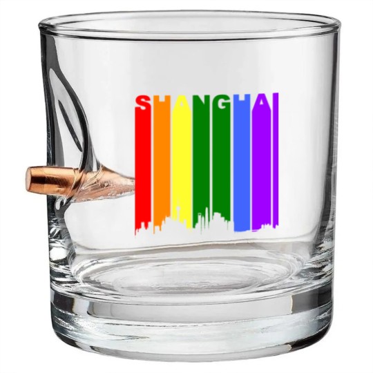 Discover Shanghai China Rainbow LGBT Gay Pride Bullet Whiskey Glasses