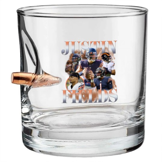Discover JUSTIN FIELDS Bullet Whiskey Glasses - Chicago Bears - Vintage Retro 90s bootleg