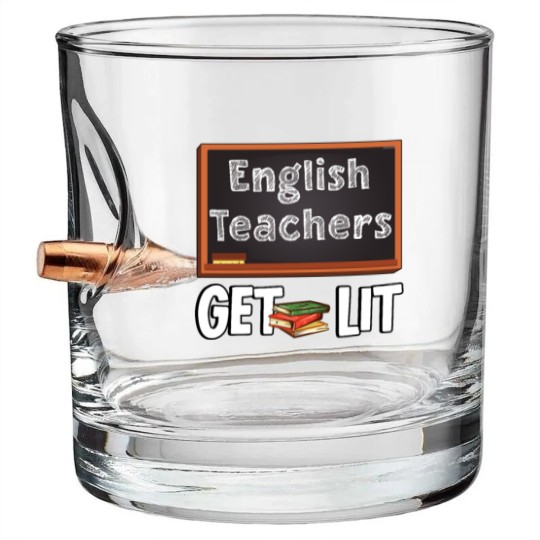 Discover Book Chalk Teacher English Literature Blackboard Bullet Whiskey Glasses