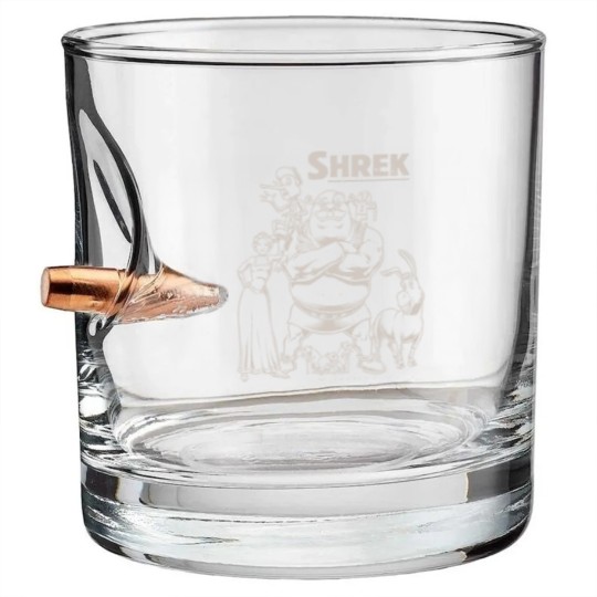 Discover Shrek Group Shot Faded Portrait Bullet Whiskey Glasses