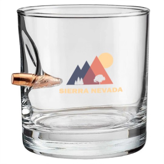 Discover sierra nevada mountains Bullet Whiskey Glasses
